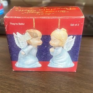 Kissing Angels Bell Ornaments. Set of 2. Item no. 618